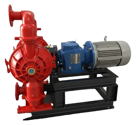 Sando EODD pump in red finish on a base frame